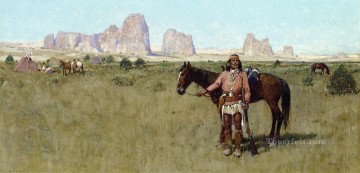 ヘンリー・ファーニー Painting - 戦士とテント西インド先住民のヘンリー・ファーニー